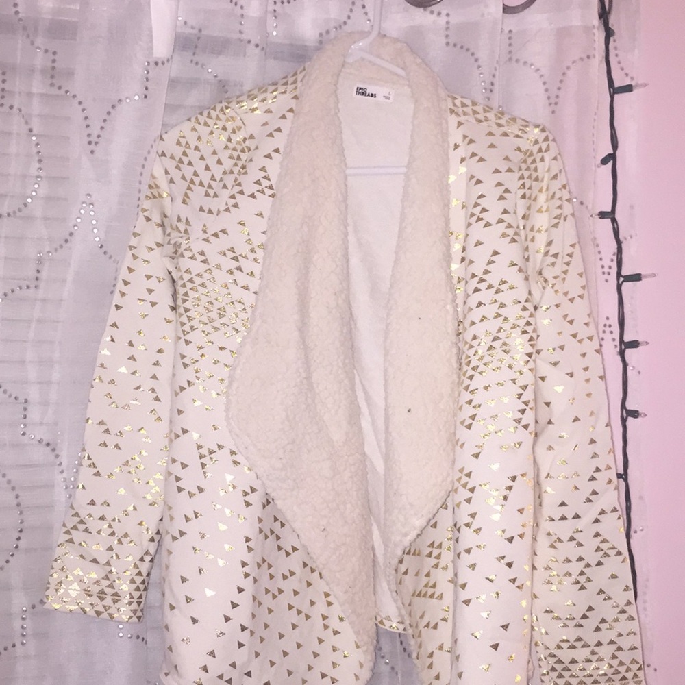 White and Gold patterned Jacket